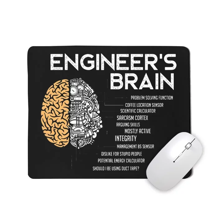 Engineer Engineers Brain Funny Engineering Mousepad