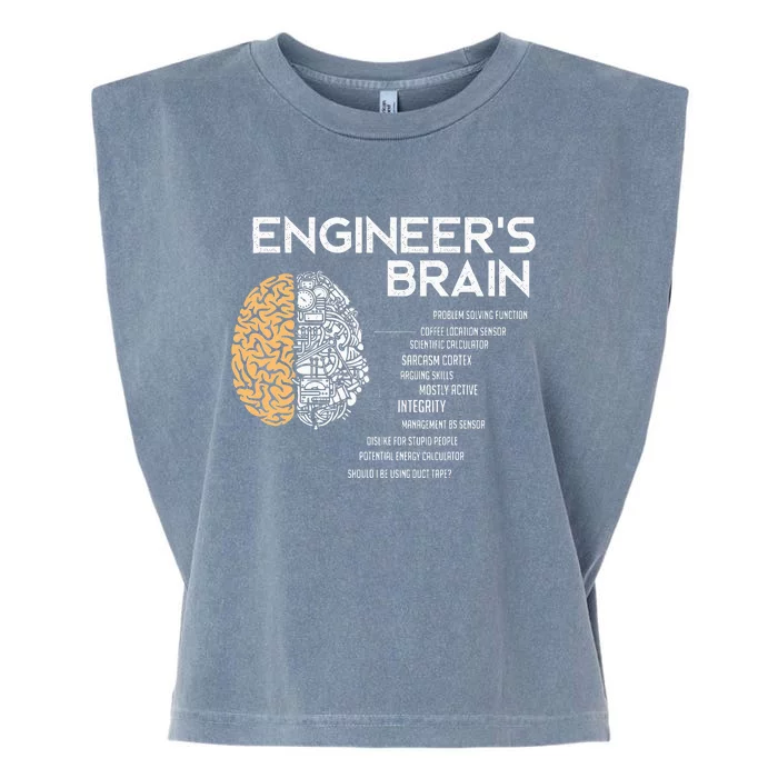 Engineer Engineers Brain Funny Engineering Garment-Dyed Women's Muscle Tee