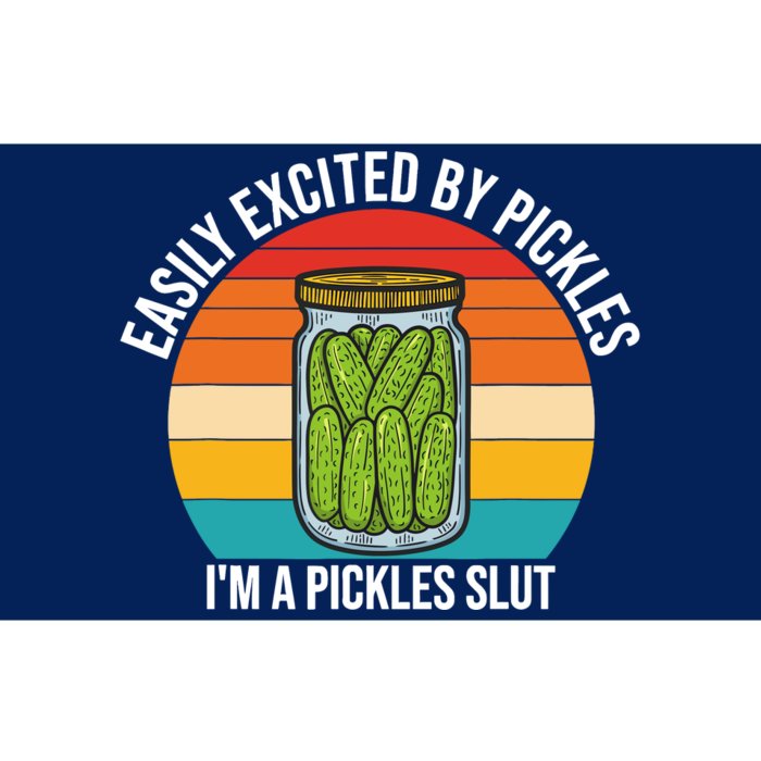 Easily Excited By Pickles IM A Pickles Slut Vintage Quote Bumper Sticker