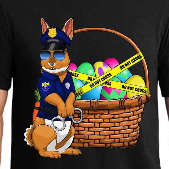 Easter Egg Bunny Police Officer Basket Women Pajama Set