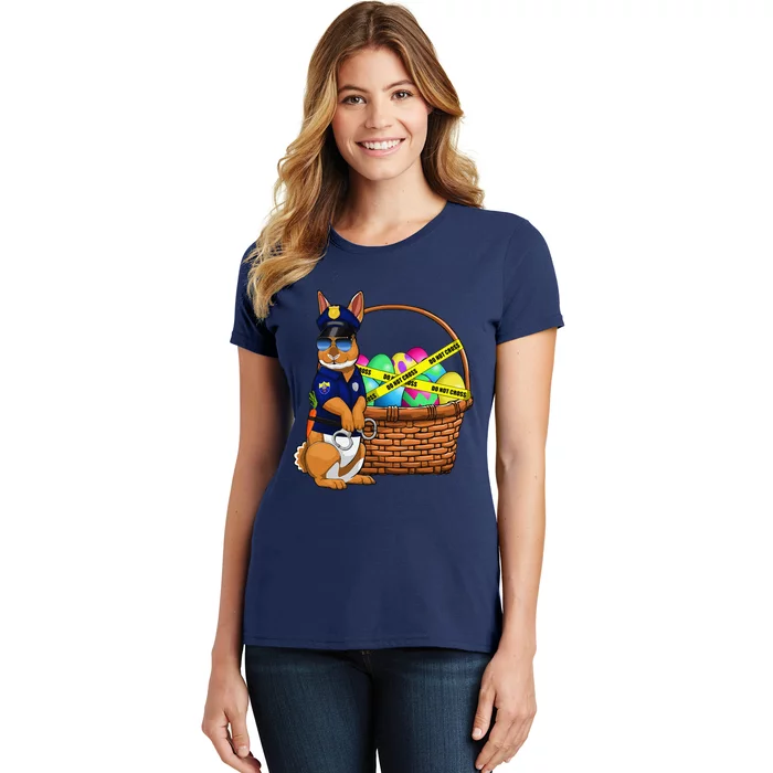 Easter Egg Bunny Police Officer Basket Women Women's T-Shirt