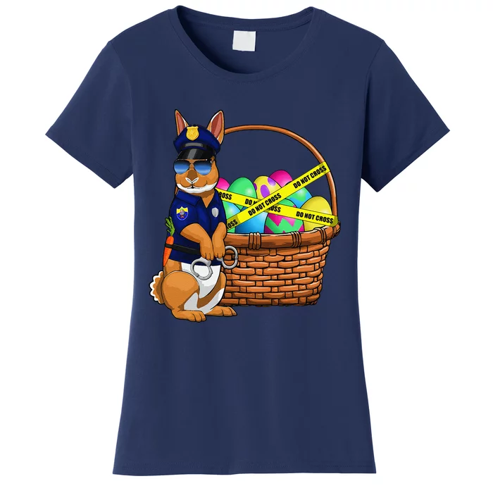 Easter Egg Bunny Police Officer Basket Women Women's T-Shirt