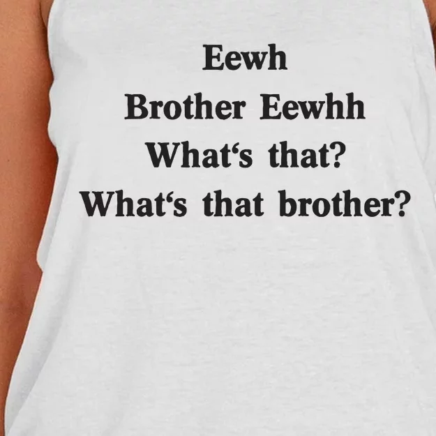 Embroidered Eewh Brother Brother Eewhh Women's Knotted Racerback Tank