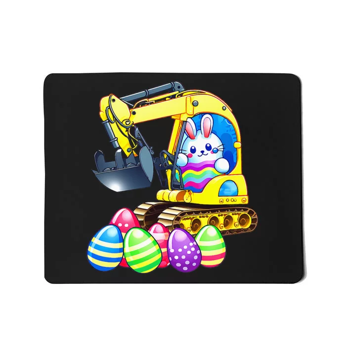 Eggs-Cavator Easter Bunny Rabbit Excavator Mousepad