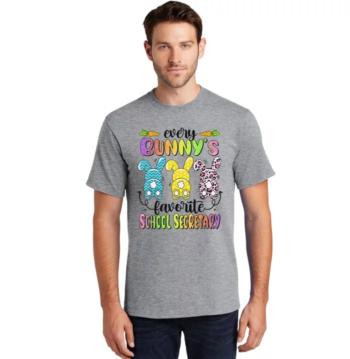 Easter Every Bunny Is Favorite School Secretary Rabbits Tall T-Shirt