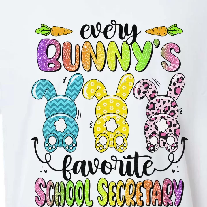 Easter Every Bunny Is Favorite School Secretary Rabbits Sueded Cloud Jersey T-Shirt