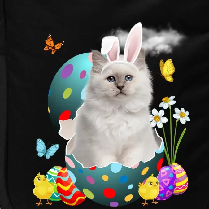 Easter Eggs Bir Bunny Cat Funny Gift Cat Dad Cat Mom Gift Impact Tech Backpack