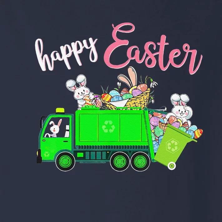 Easter Eggs Bunnies Happy Easter Ridding Garbage Truck Toddler Long Sleeve Shirt