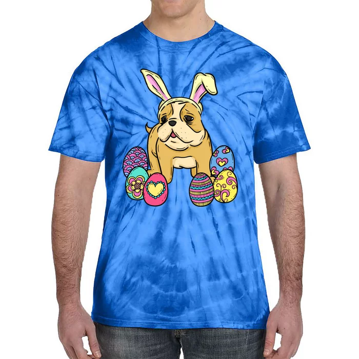 Easter English Bulldog Dog Mom Dad Funny Gift Tie-Dye T-Shirt