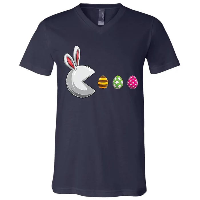 Easter Eggs Bunny Cute Holiday V-Neck T-Shirt