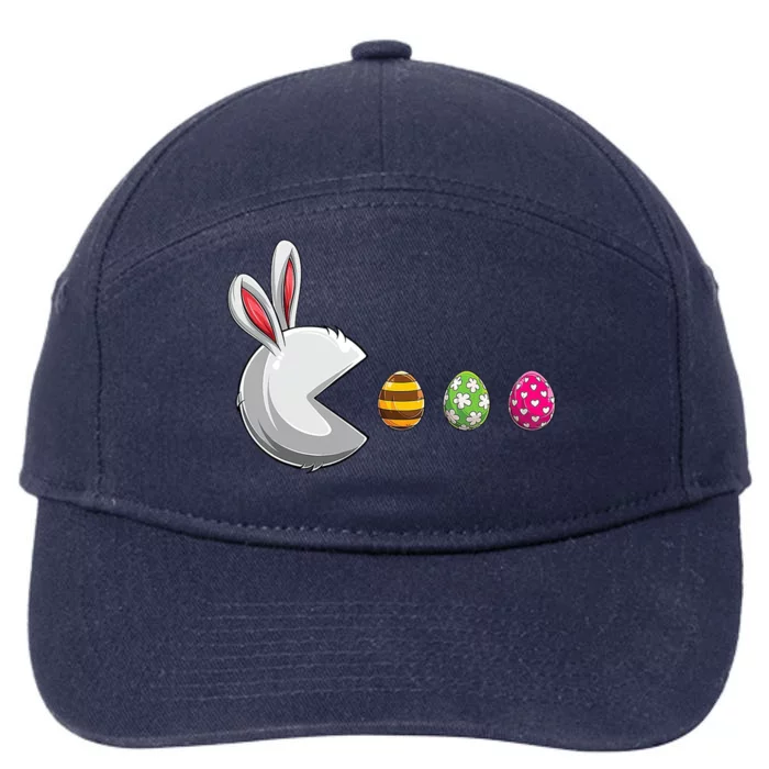 Easter Eggs Bunny Cute Holiday 7-Panel Snapback Hat