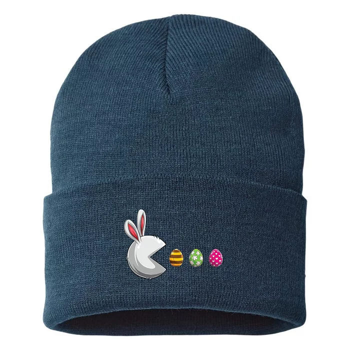 Easter Eggs Bunny Cute Holiday Sustainable Knit Beanie