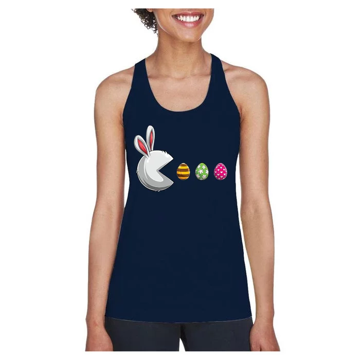 Easter Eggs Bunny Cute Holiday Women's Racerback Tank