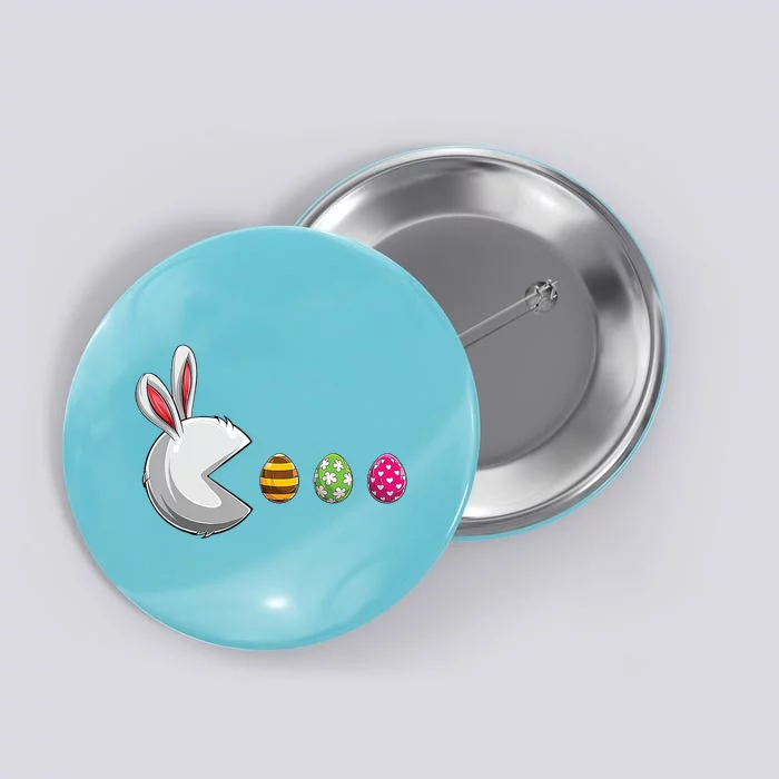 Easter Eggs Bunny Cute Holiday Button