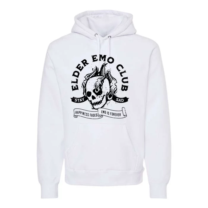 Elder Emo Club Apparel Front & Back Premium Hoodie