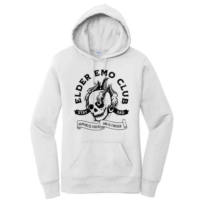 Elder Emo Club Apparel Front & Back Women's Pullover Hoodie