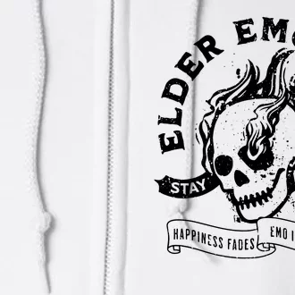 Elder Emo Club Apparel Front & Back Full Zip Hoodie