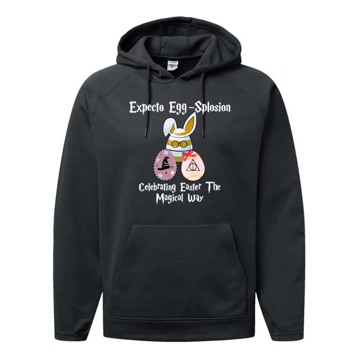 Expecto Eggsplosion Celebrating Easter The Magical Way Potter Easter Performance Fleece Hoodie