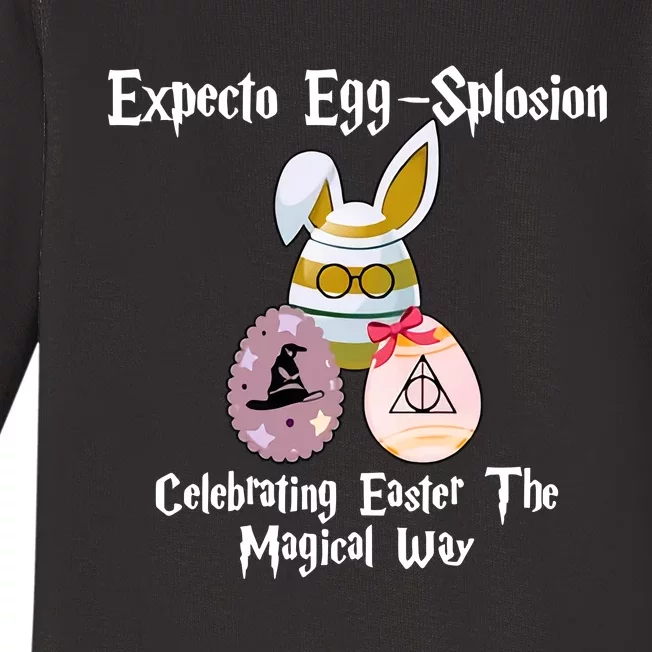 Expecto Eggsplosion Celebrating Easter The Magical Way Potter Easter Baby Long Sleeve Bodysuit