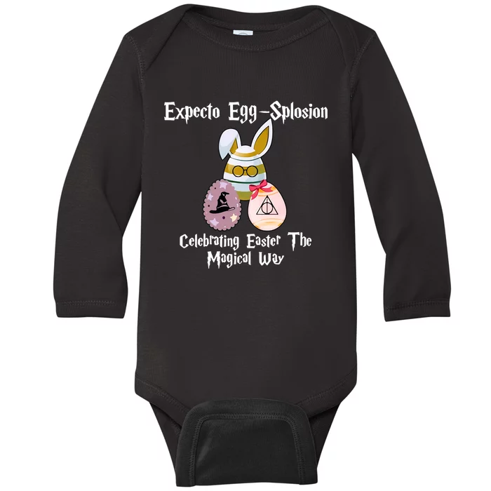 Expecto Eggsplosion Celebrating Easter The Magical Way Potter Easter Baby Long Sleeve Bodysuit