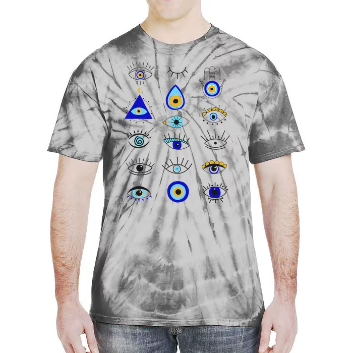 Evil Eye Curse Protection Hand of Hamsa Seeing Eyes Evil Eye Tie-Dye T-Shirt