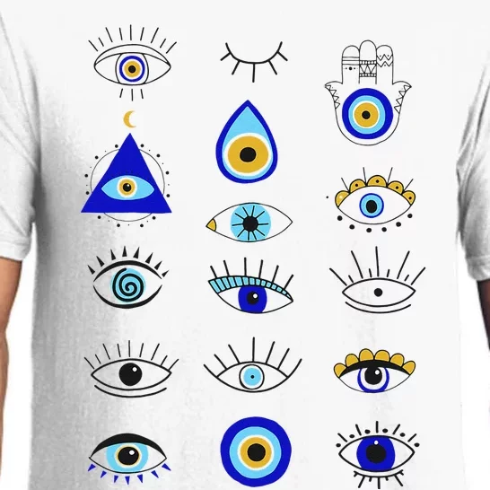 Evil Eye Curse Protection Hand of Hamsa Seeing Eyes Evil Eye Pajama Set