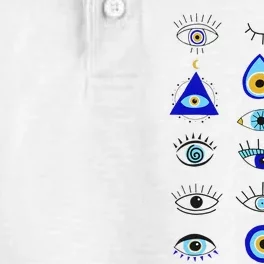 Evil Eye Curse Protection Hand of Hamsa Seeing Eyes Evil Eye Dry Zone Grid Performance Polo