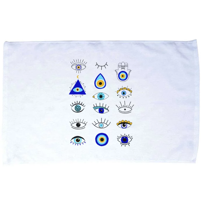 Evil Eye Curse Protection Hand of Hamsa Seeing Eyes Evil Eye Microfiber Hand Towel