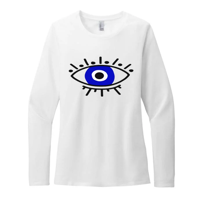 Evil Eye Curse Protection Hand Of Hamsa Seeing Eyes Evil Eye Womens CVC Long Sleeve Shirt