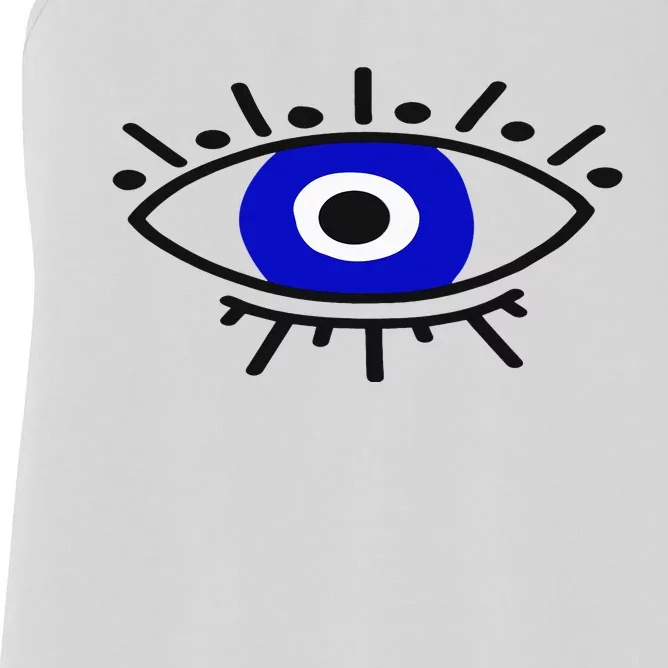 Evil Eye Curse Protection Hand Of Hamsa Seeing Eyes Evil Eye Women's Racerback Tank