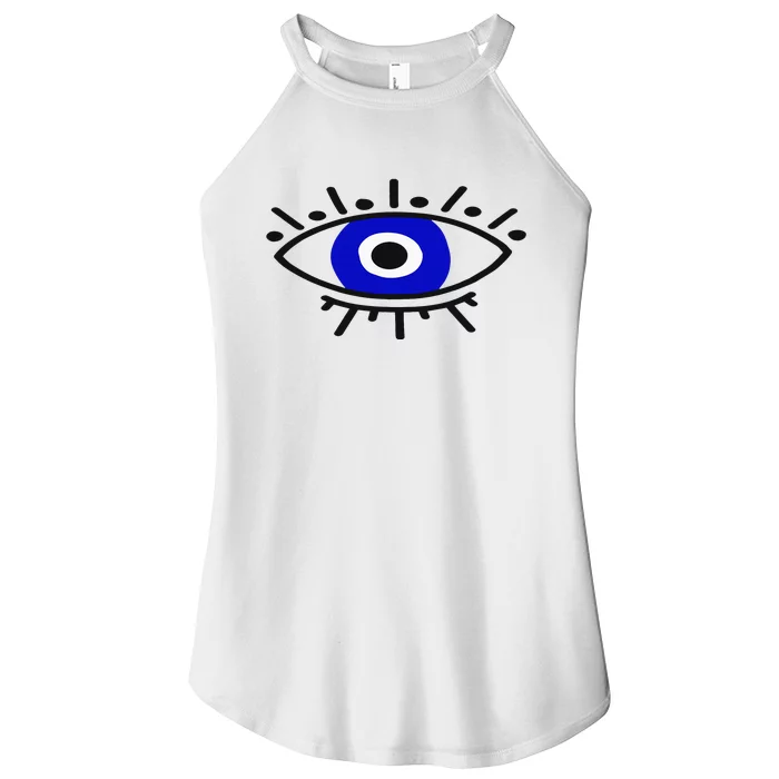 Evil Eye Curse Protection Hand Of Hamsa Seeing Eyes Evil Eye Women’s Perfect Tri Rocker Tank