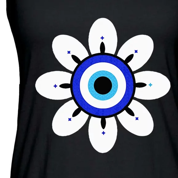 Evil Eye Cute Flower Esoteric Mystical Aesthetic Ladies Essential Flowy Tank