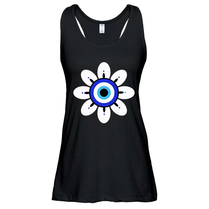 Evil Eye Cute Flower Esoteric Mystical Aesthetic Ladies Essential Flowy Tank