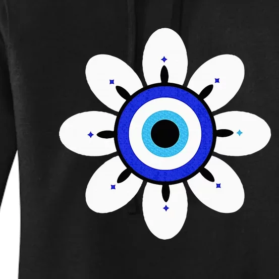 Evil Eye Cute Flower Esoteric Mystical Aesthetic Women's Pullover Hoodie