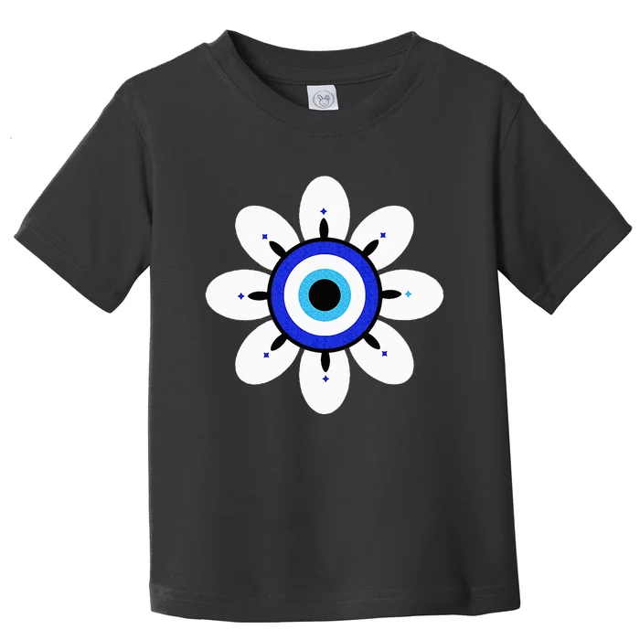 Evil Eye Cute Flower Esoteric Mystical Aesthetic Toddler T-Shirt