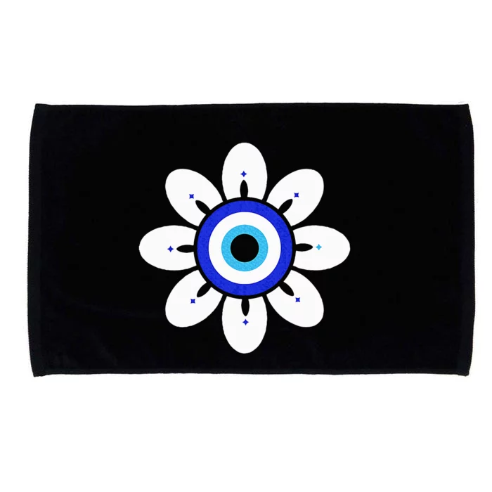 Evil Eye Cute Flower Esoteric Mystical Aesthetic Microfiber Hand Towel