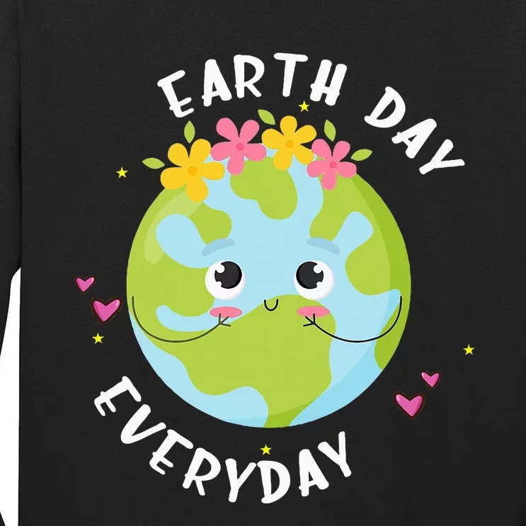 Earthday Everyday Cute Women Teacher Tall Long Sleeve T-Shirt