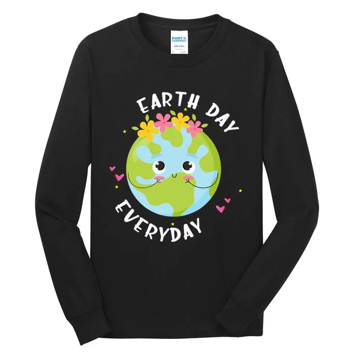 Earthday Everyday Cute Women Teacher Tall Long Sleeve T-Shirt