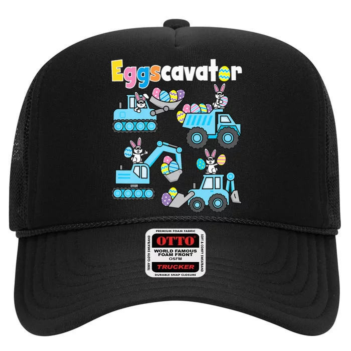 Easter Eggs Cavator Excavator Bunny Eggscavator High Crown Mesh Trucker Hat