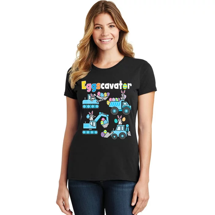 Easter Eggs Cavator Excavator Bunny Eggscavator Women's T-Shirt