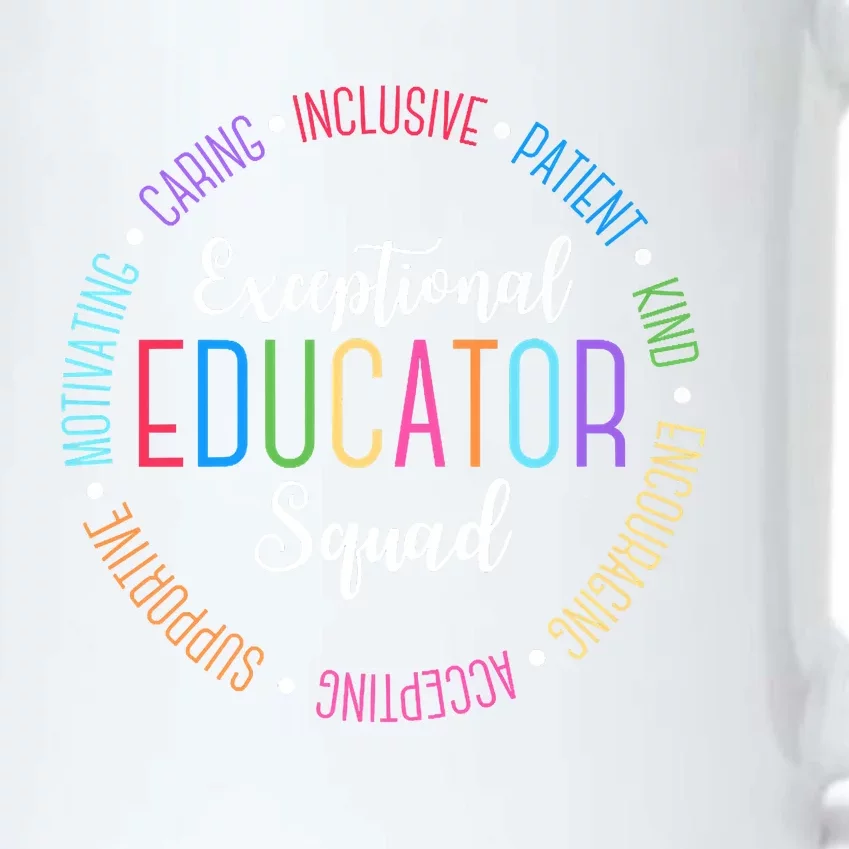 Exceptional Educator Circle Design Teacher Premium Black Color Changing Mug