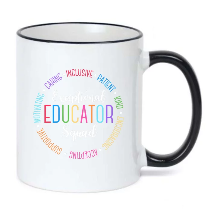 Exceptional Educator Circle Design Teacher Premium Black Color Changing Mug