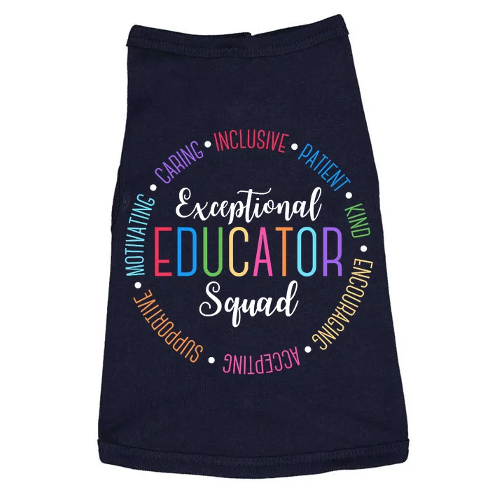 Exceptional Educator Circle Design Teacher Premium Doggie Tank