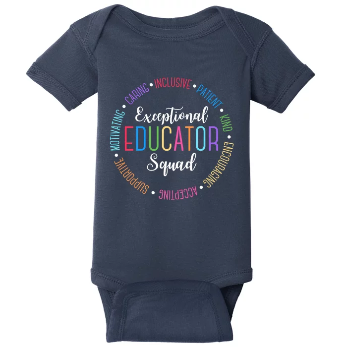 Exceptional Educator Circle Design Teacher Premium Baby Bodysuit