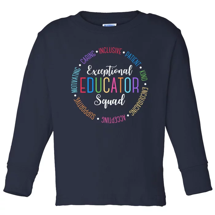 Exceptional Educator Circle Design Teacher Premium Toddler Long Sleeve Shirt