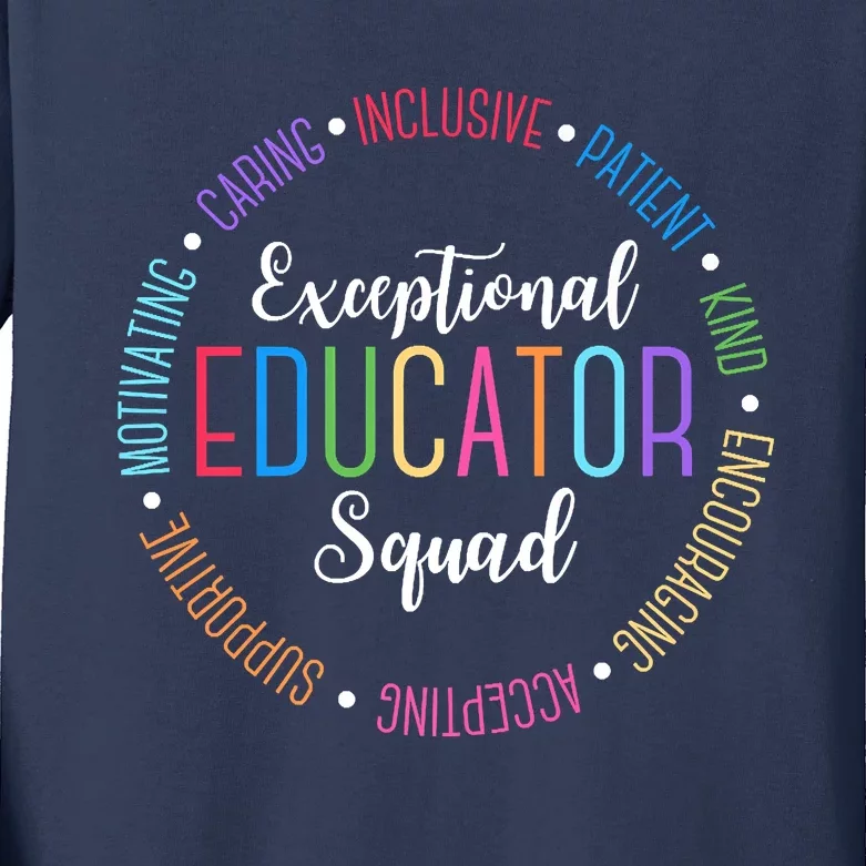 Exceptional Educator Circle Design Teacher Premium Kids Long Sleeve Shirt