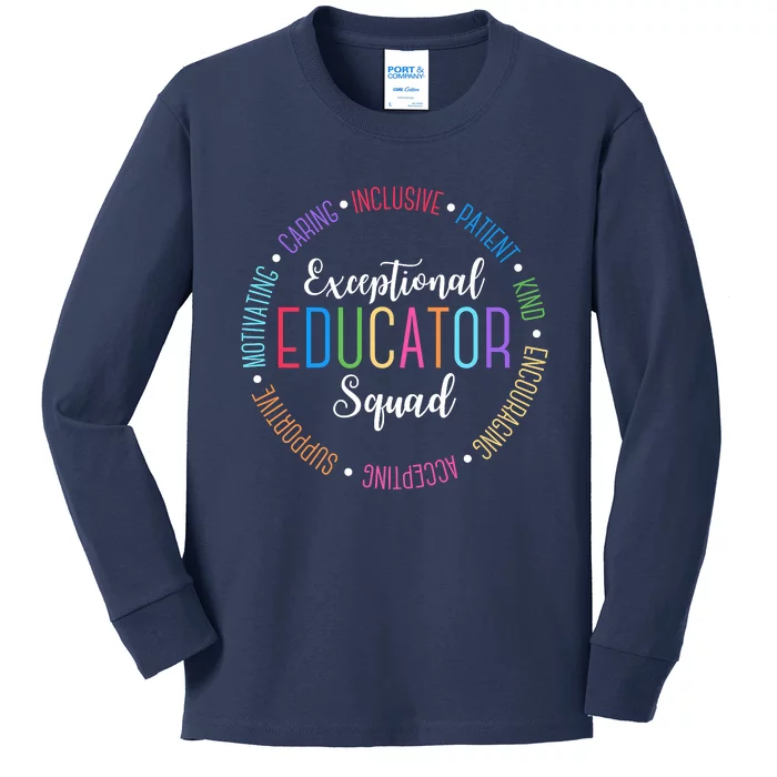 Exceptional Educator Circle Design Teacher Premium Kids Long Sleeve Shirt