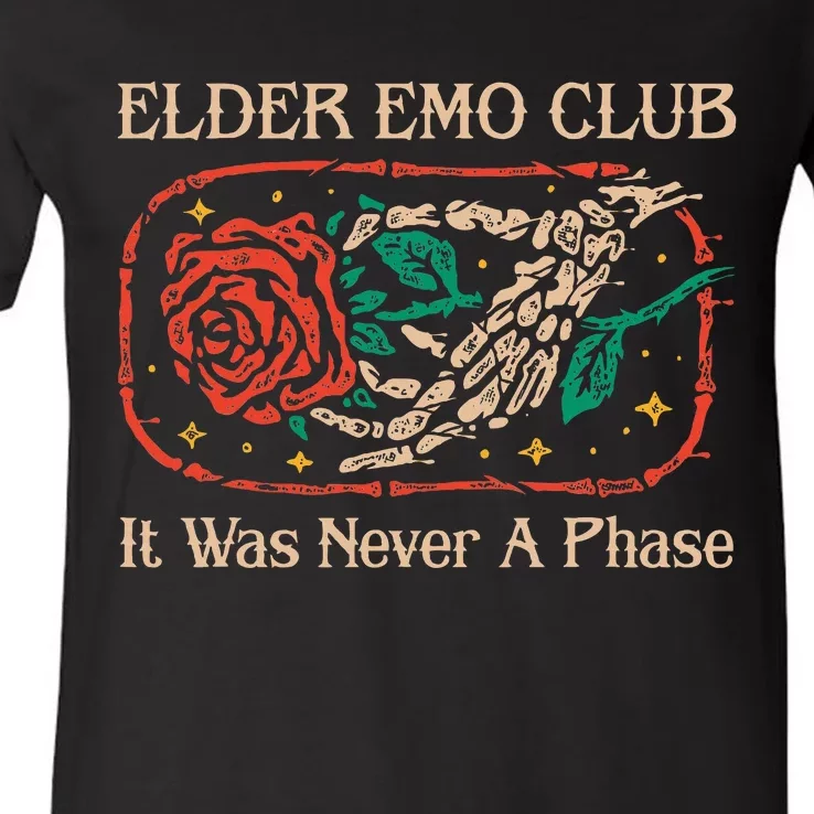 Elder Emo Club It Was Never A Phase V-Neck T-Shirt