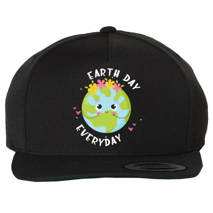 Earthday Everyday Cute Women Teacher Wool Snapback Cap