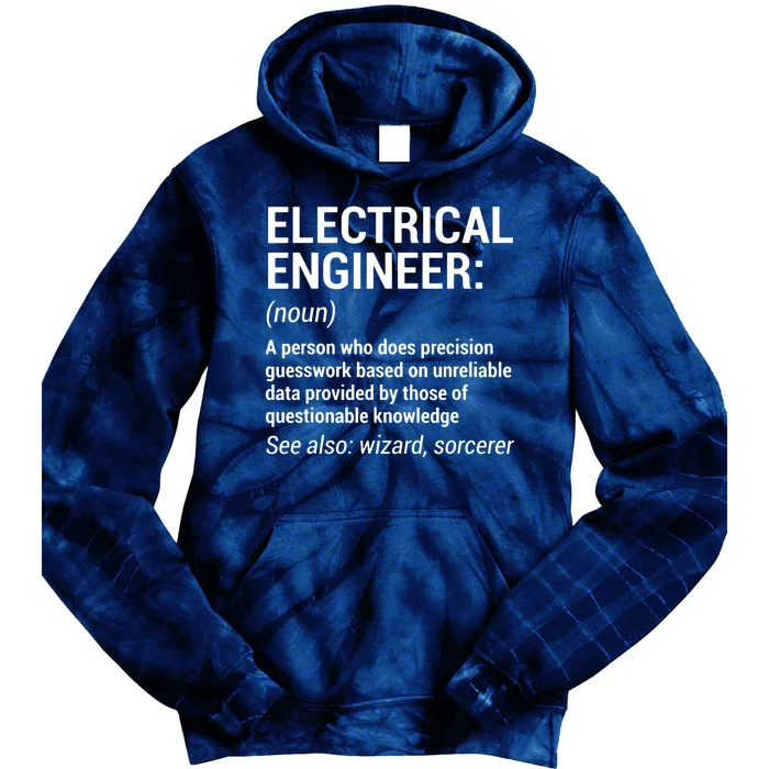 Electrical Engineer Definition Funny Engineering Tie Dye Hoodie